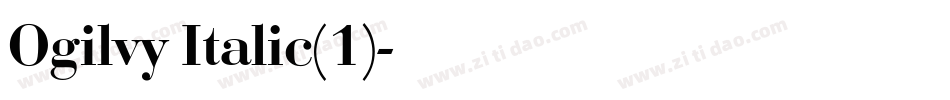 Ogilvy Italic(1)字体转换